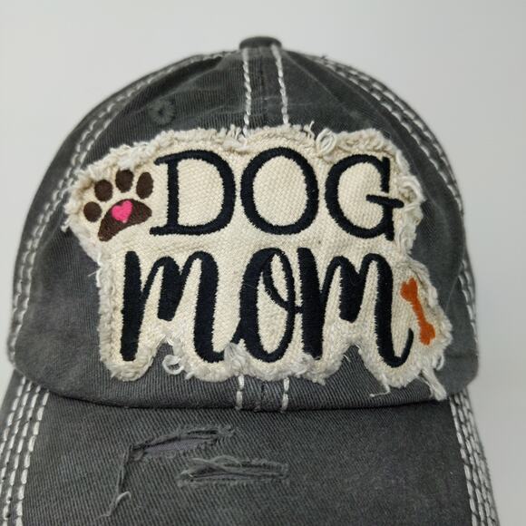 KBETHOS Dog Mom Strapback Hat Distressed Gray Embroidered Patch Logo - Picture 4 of 13